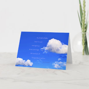 Carte "Nuages #59" avec poème : Peter Pan