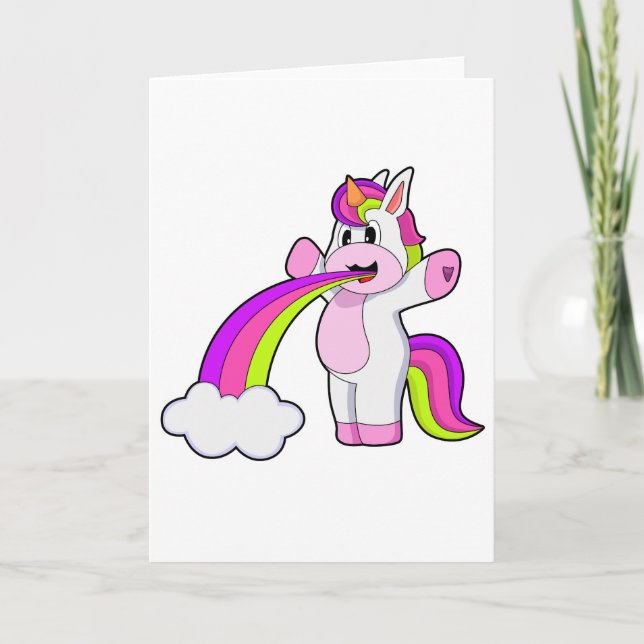 Carte Nuages arc-en-ciel Unicorn (Devant)