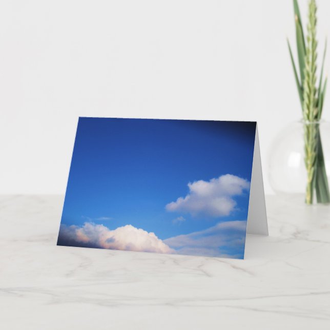 Carte Nuages blancs et ciel bleu (Devant)