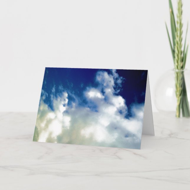 Carte Nuages blancs et ciel bleu (Devant)