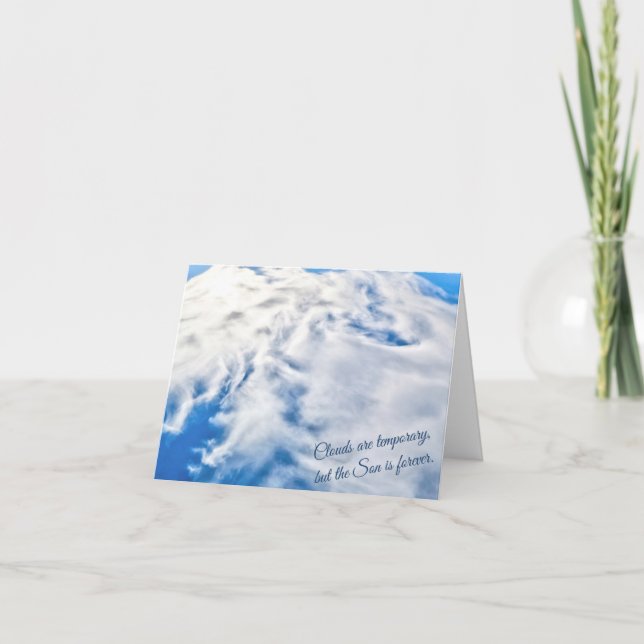 Carte Nuages d'inspiration — Le fils est pour toujours (Devant)