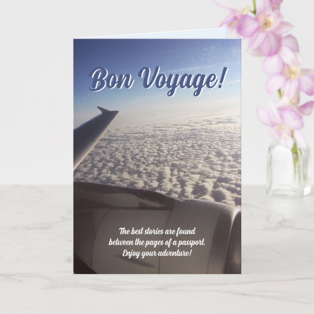 Carte Nuages fluides Voyage Bon Voyage (Orchidée)