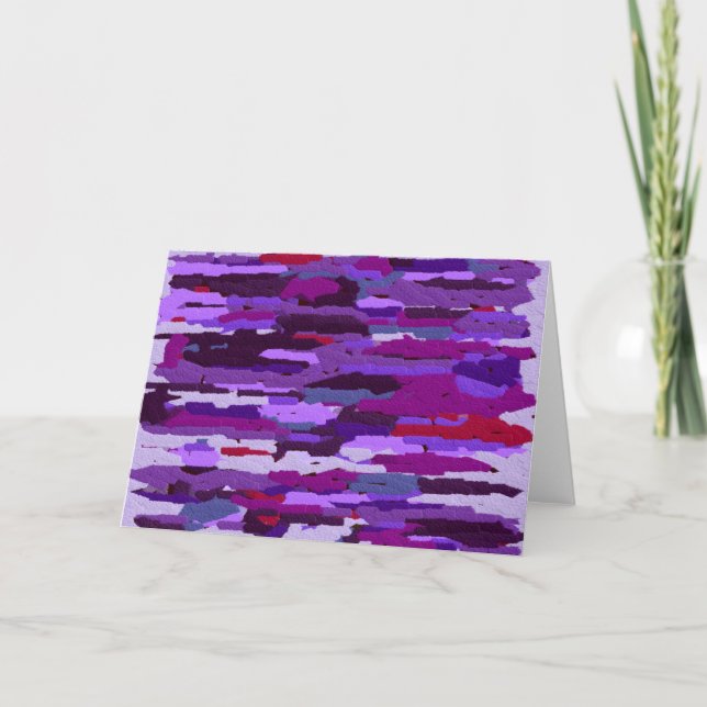 Carte Nuances de calque bossées violet et rouge (Devant)