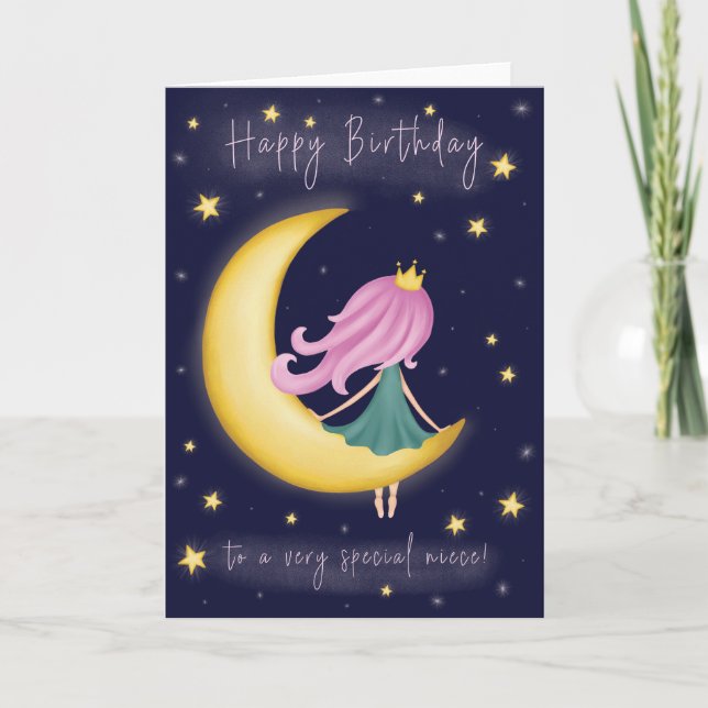 Carte Nuit Ciel Anniversaire Niece (Devant)