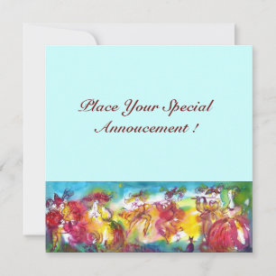 Carte NUIT DE CARNAVAL, Mardi Gras Mascarade, Danse, Mus