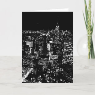 Carte Nuit de New York en noir et blanc