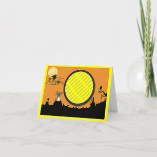 Carte Nuit d'Halloween à Orange Glow Ajouter votre photo