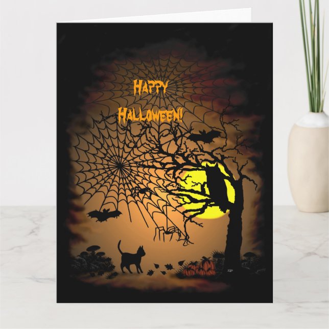 Carte Nuit d'Halloween, Joyeux Halloween ! (Devant)