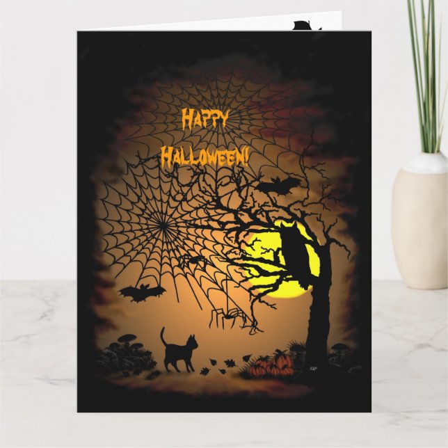 Carte Nuit d'Halloween, Joyeux Halloween ! (Devant)