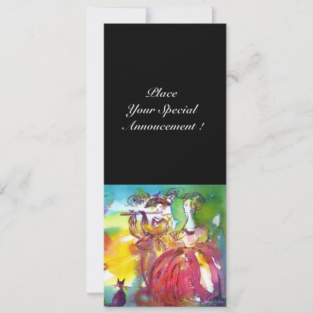 Carte NUIT DU CARNAVAL, Masque Mardi Gras, Danse, Musiqu (Devant)