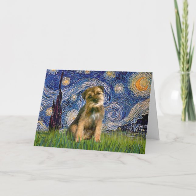 Carte Nuit étoilée - Bordure Terrier #1 (Devant)