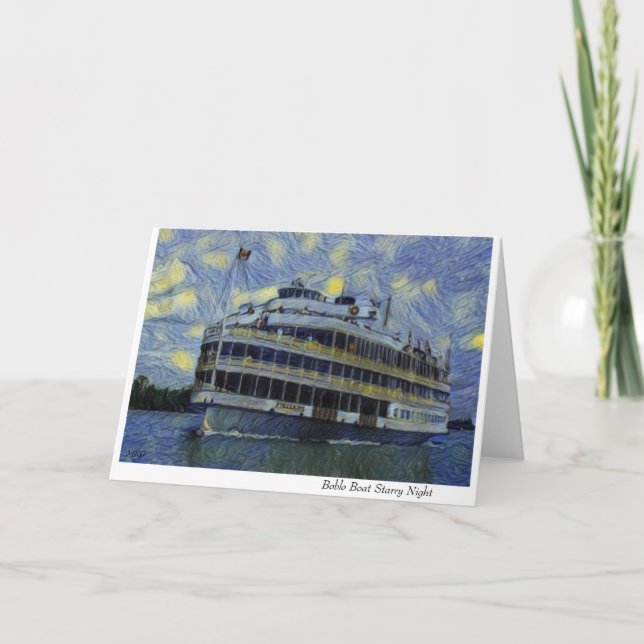 Carte Nuit étoilée de bateau de Boblo (Devant)