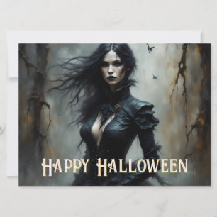Carte Nuit gothique d'Halloween de mystère