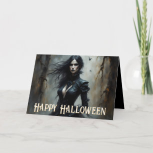 Carte Nuit gothique d'Halloween de mystère