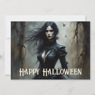 Carte Nuit gothique d'Halloween de mystère