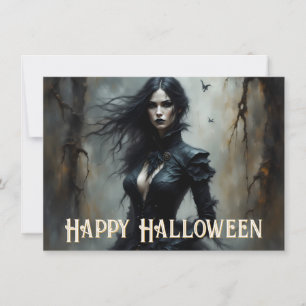 Carte Nuit gothique d'Halloween de mystère