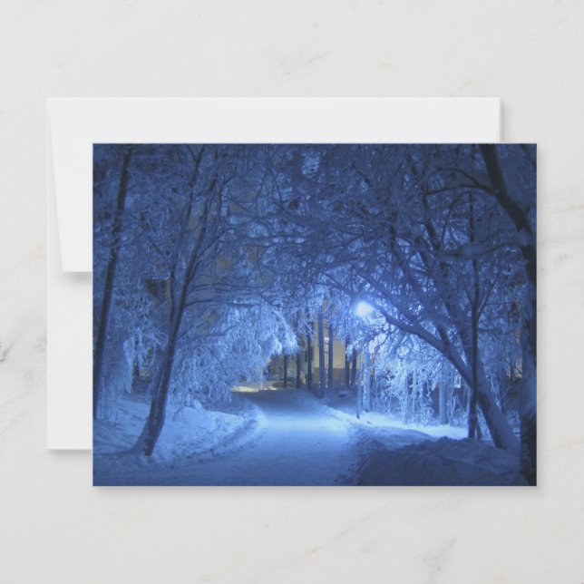 Carte Nuit hivernale neige (Devant)