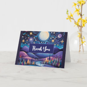 Carte Nuit lunaire Big Moon Paysage Merci