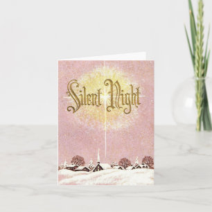 Carte Nuit vintage et silencieuse Noël