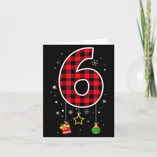 Carte Number 6 Funny Meme Saying 6 7 Six Seven Christmas (Devant)
