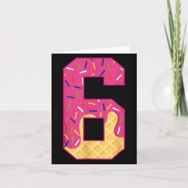 Carte Number 6 Ice Cream Drip 67 Meme Couple Halloween C (Devant)