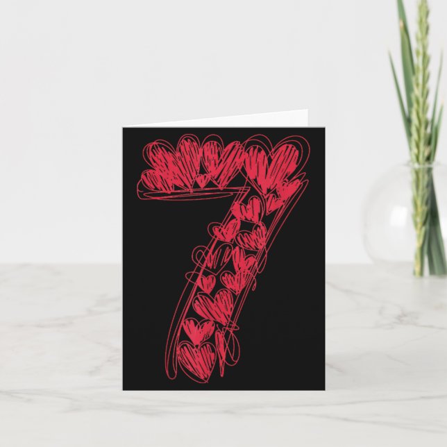 Carte Number 7 - Cute 67 Matching Valentine  (Devant)