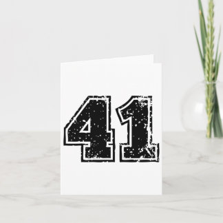 Carte Numéro 41 Quarante et un pied Vendre l'équipe de l
