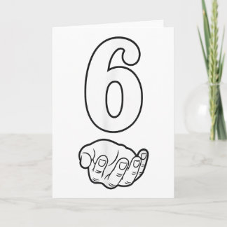 Carte Numéro 6 Drôle 67 Six Sept Mème Mains Couple Matc