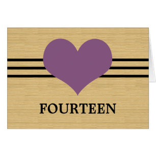 Carte Numéro de la table Cardiologie Woodgrain, Pu