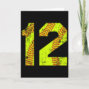 Carte Numéro de maillot vintage Softll 12