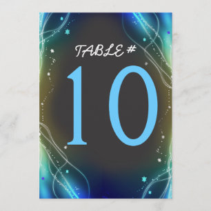 Carte Numéro de table Barbar Mitzvah