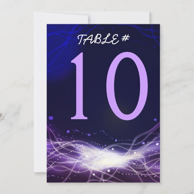 Carte Numéro de table Barbar Mitzvah (Devant)