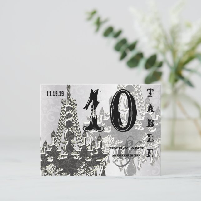 Carte Numéro de table de la feuille de lecture en  (Debout devant)