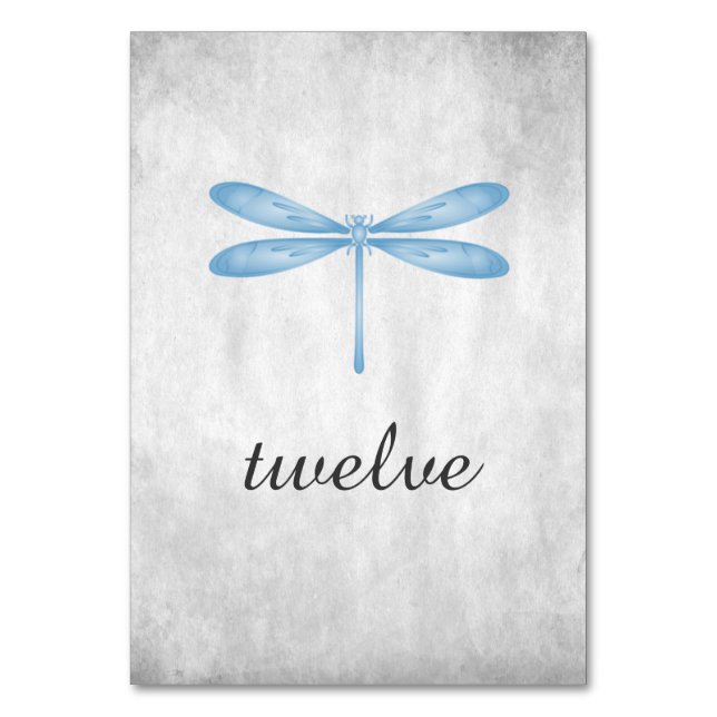 Carte Numéro de table Dragonfly Blue (Par défaut)