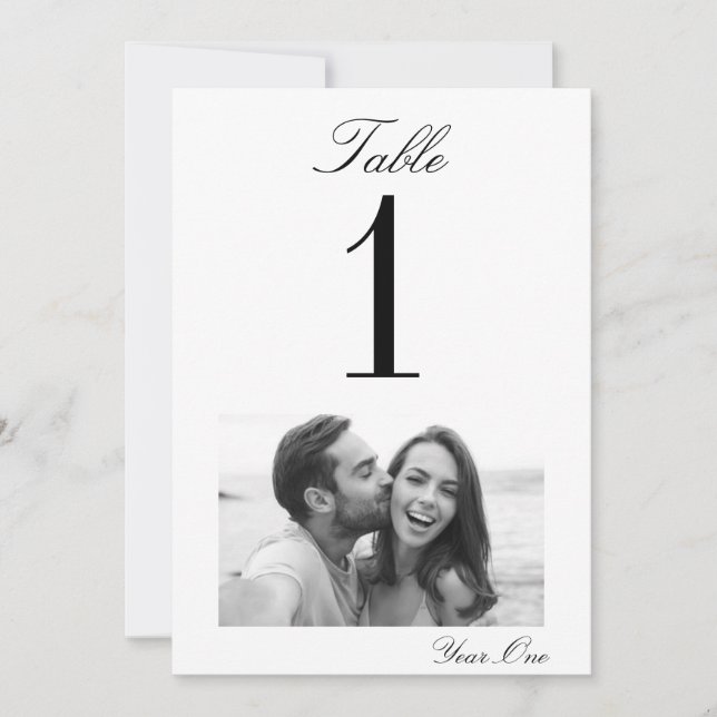 Carte Numéro de table Mariage Moments chères (5x7) (Devant)