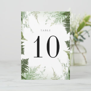 Carte Numéro de table Mariage Wild Forest