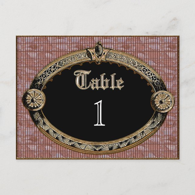 Carte Numéro de table Meredith (Devant)