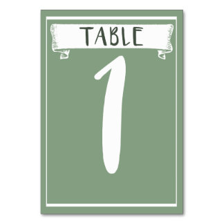 Carte Numéro de tableau - 1