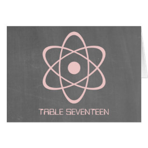 Carte Numéro de tableau de tableau rose atomique