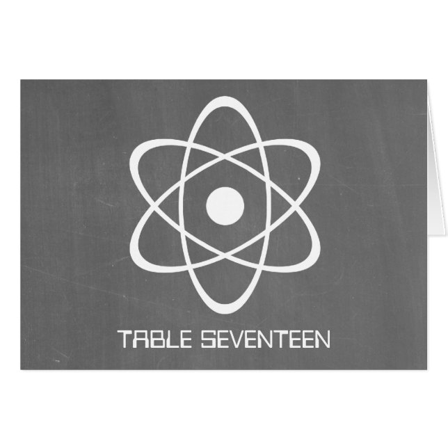 Carte numéro de tableau ivoire atomique (Devant horizontal)