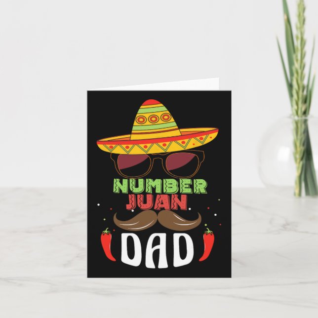 Carte Numéro Un Papa Fête des pères mexicaine Funny Padr (Devant)