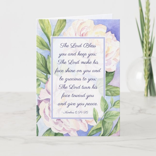 Carte Numéros 6 24-26 Le Seigneur bénisse vos fleurs (Devant)