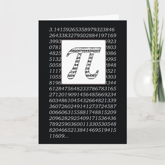 Carte Numéros Jour Pi (Devant)