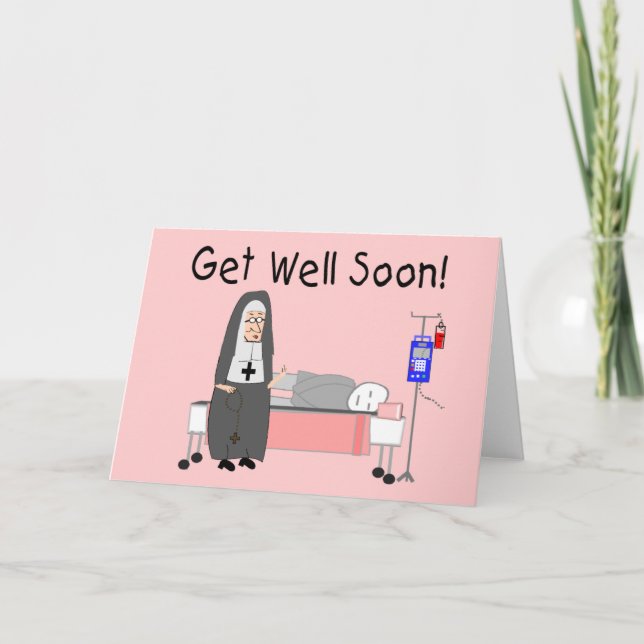 Carte Nun "Get Well Bientôt" (Devant)