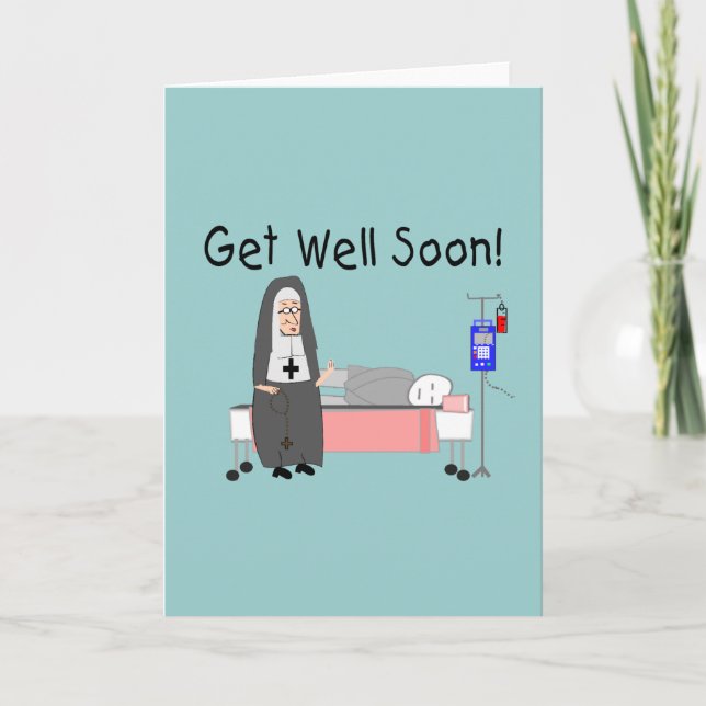 Carte Nun "Get Well Bientôt" (Devant)