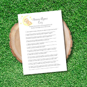 Carte Nursery Rhymes Quiz Baby Sprinkle Game Card