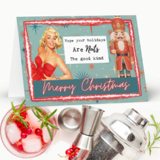 Carte Nutcracker Christmas Card - Funny - Retro - Bestie