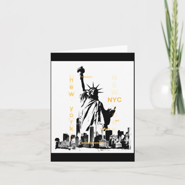 Carte Nyc New York Brooklyn Bridge Liberty Statue Mens _ (Devant)