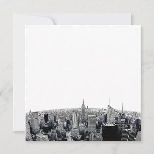 Carte NYC Skyline Etched Fisheye View