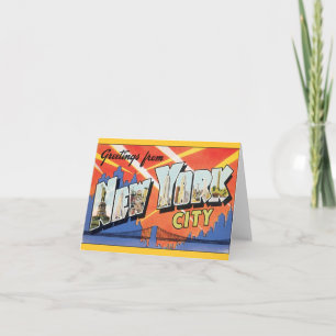 Carte NYC Vintage voyage, salutations de New York